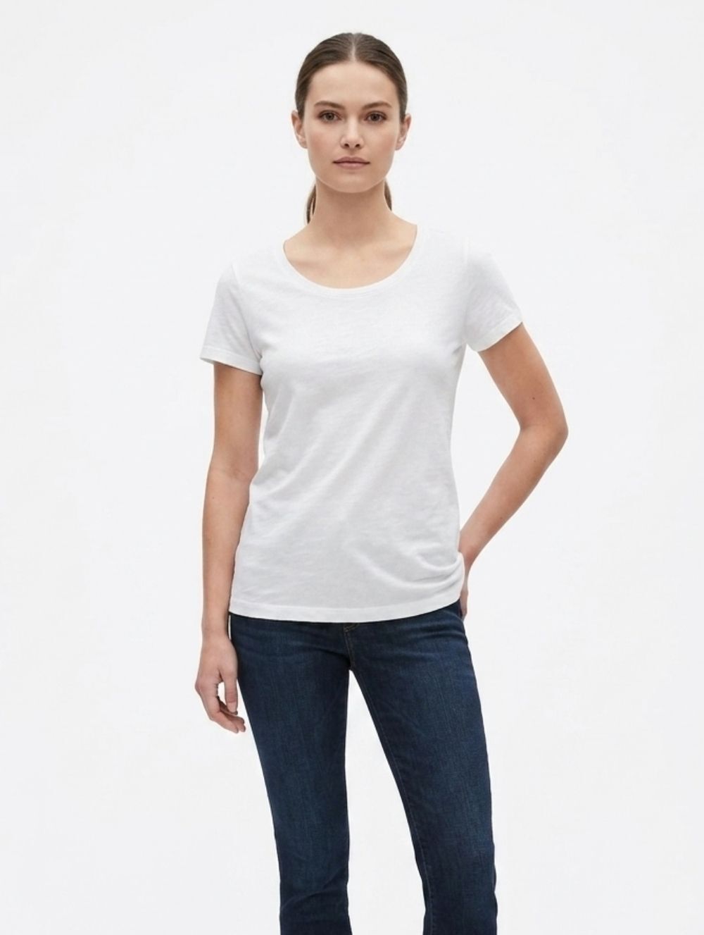Banana Republic Timeless Tee Short Sleeve Crew Neck Tee White XS